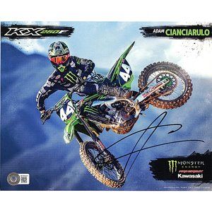Adam Cianciarulo Signed Moto-X 8x10 Photo Beckett Motocross Supercross Autograph